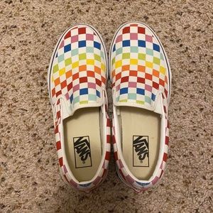 Vans slip ons rainbow